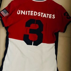 Polo Ralph Lauren Women’s Size Medium USA shirt. Red, white and navy blue
